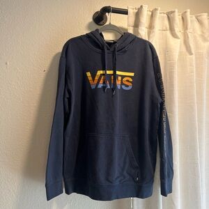 Vans Dark Blue Hoodie with Multicolor Logo